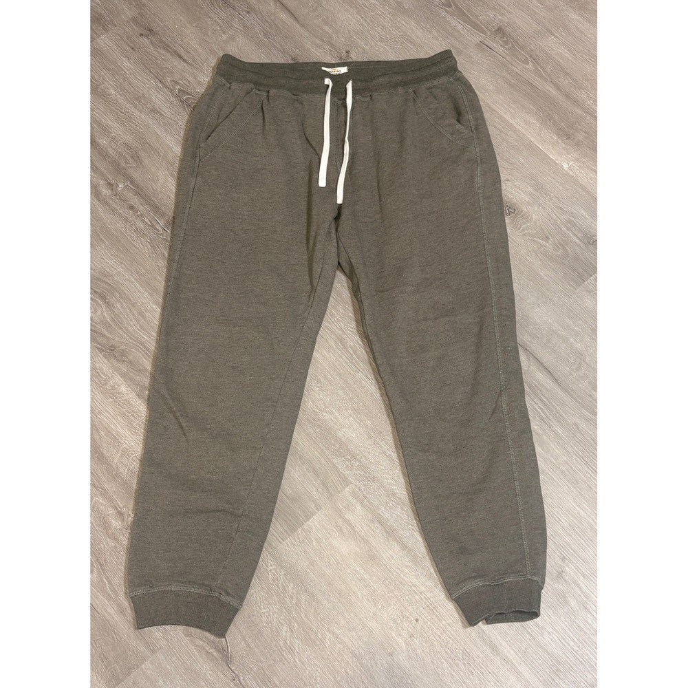 Marine Layer Mens Joggers Olive Green Gray Fleece Lined Sweatpants Sz Medium